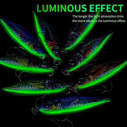 PROBEROS LF137 3D Spray Painted Bionic Lure Warp Bass Leader Fish Long Casting Freshwater Sea Luminous Fishing Bait, Size: 80g(Color B)