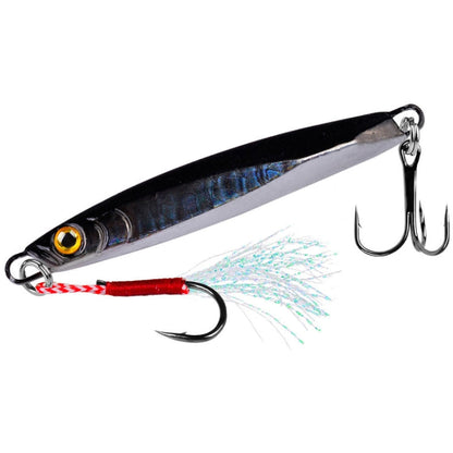PROBEROS LF128 Long Casting Lure Iron Plate Lead Fish Freshwater Sea Fishing Warp Bass Metal Sequins Baits, Size: 7g(Color E)