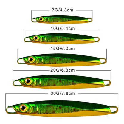 PROBEROS LF128 Long Casting Lure Iron Plate Lead Fish Freshwater Sea Fishing Warp Bass Metal Sequins Baits, Size: 20g(Color B)