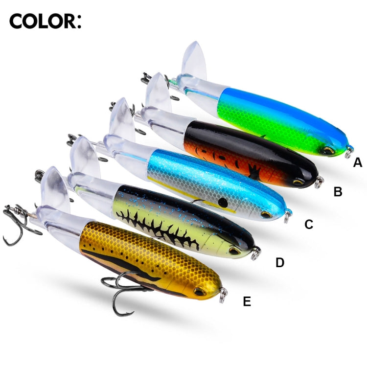 PROBEROS DW601 360 Degree Rotating Propeller Lures Topwater Tethered Tractor Floating Fake Fish Bait, Size: 14.5cm/32.5g(Color B)