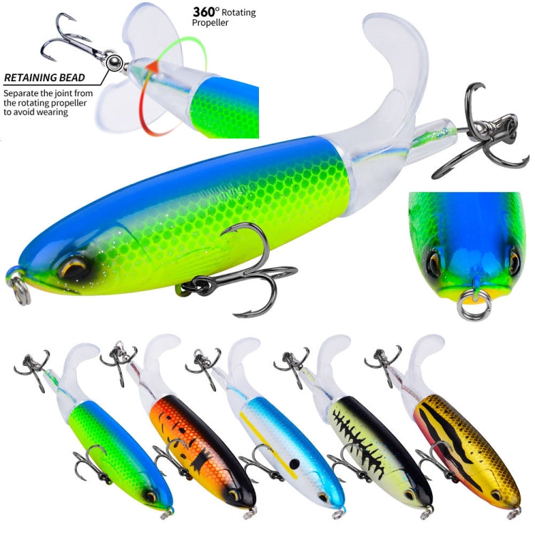 PROBEROS DW601 360 Degree Rotating Propeller Lures Topwater Tethered Tractor Floating Fake Fish Bait, Size: 14.5cm/32.5g(Color B)