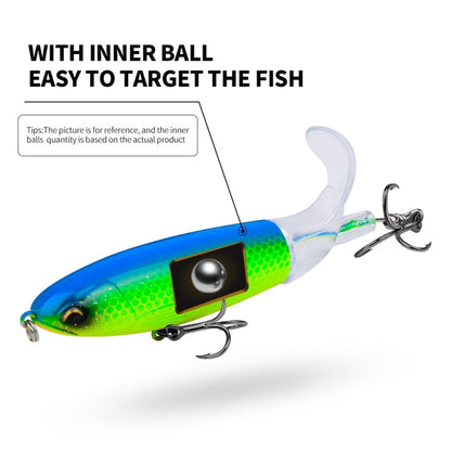 PROBEROS DW601 360 Degree Rotating Propeller Lures Topwater Tethered Tractor Floating Fake Fish Bait, Size: 10.5cm/13.5g(Color B)