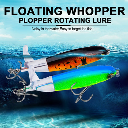 PROBEROS DW601 360 Degree Rotating Propeller Lures Topwater Tethered Tractor Floating Fake Fish Bait, Size: 14.5cm/32.5g(Color B)