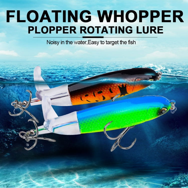 PROBEROS DW601 360 Degree Rotating Propeller Lures Topwater Tethered Tractor Floating Fake Fish Bait, Size: 10.5cm/13.5g(Color B)