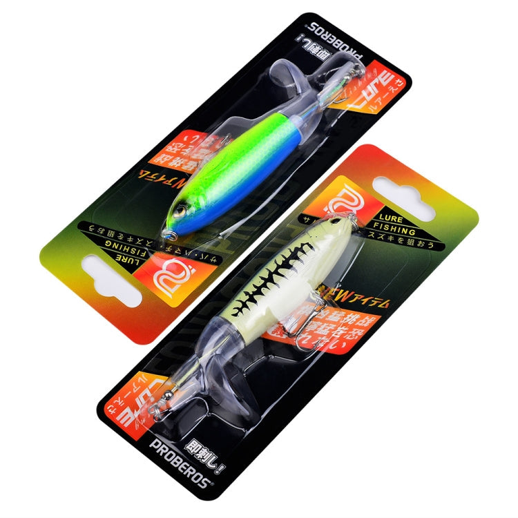 PROBEROS DW601 360 Degree Rotating Propeller Lures Topwater Tethered Tractor Floating Fake Fish Bait, Size: 14.5cm/32.5g(Color A)