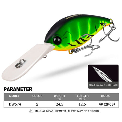 PROBEROS DW574 Bait Floating Rock Plastic Lure Small Fatty Fish Fake Bait Fishing Tackle, Size: 12.5cm/24.5g(Color C)