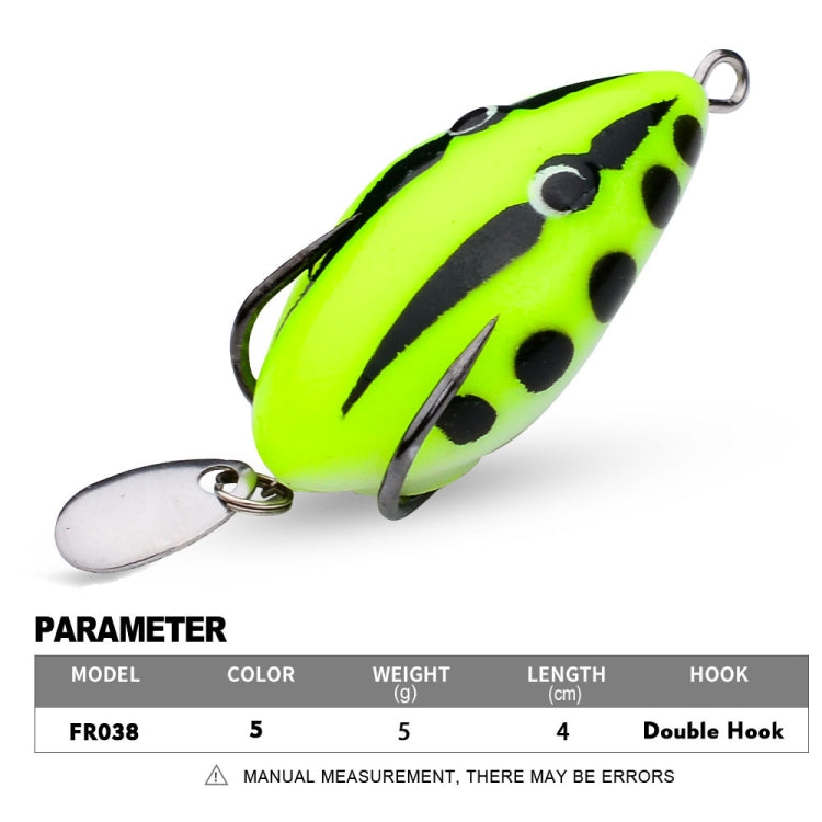 PROBEROS FR038 Simulation Thunderfrog Lure Fake Lure Blackfish Bait Converted Thunderfrog Soft Bait, Size: 5g/4cm(Color D)