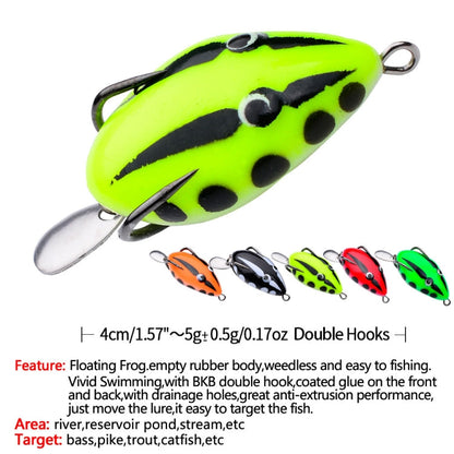 PROBEROS FR038 Simulation Thunderfrog Lure Fake Lure Blackfish Bait Converted Thunderfrog Soft Bait, Size: 5g/4cm(Color B)