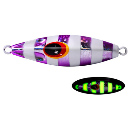 PROBEROS LF124 Deep Sea Iron Plate Lead Fish Fishing Lure Slow Sinking Rocking Luminous Boat Fishing Bait, Size: 40g(Color B)