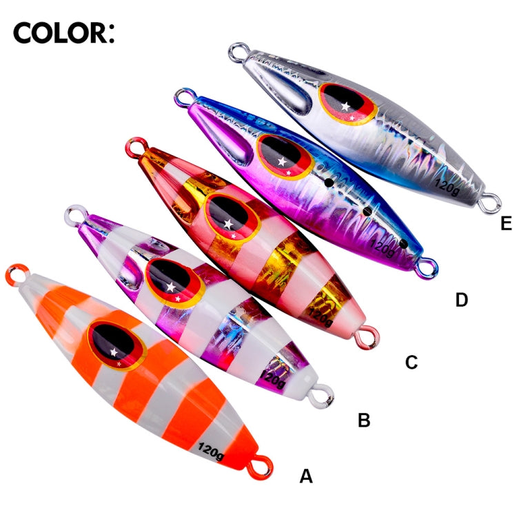 PROBEROS LF124 Deep Sea Iron Plate Lead Fish Fishing Lure Slow Sinking Rocking Luminous Boat Fishing Bait, Size: 30g(Color A)