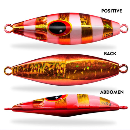 PROBEROS LF124 Deep Sea Iron Plate Lead Fish Fishing Lure Slow Sinking Rocking Luminous Boat Fishing Bait, Size: 40g(Color B)