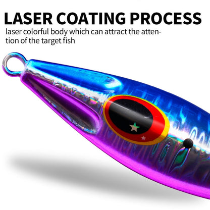 PROBEROS LF124 Deep Sea Iron Plate Lead Fish Fishing Lure Slow Sinking Rocking Luminous Boat Fishing Bait, Size: 40g(Color A)