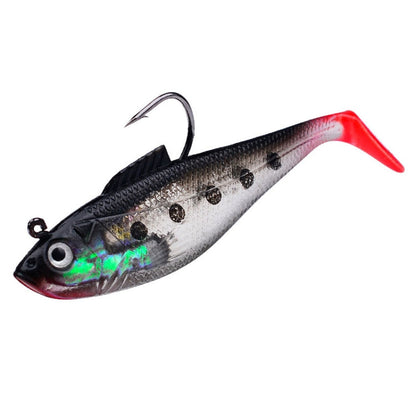 PROBEROS DW6085 Sea Bass Leadfish Soft Lure T-Tail Software Baits Sea Fishing Boat Fishing Bionic Lures, Size: 8cm/9.5g(Color D)