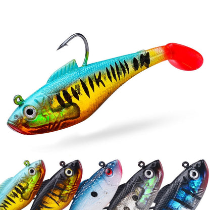PROBEROS DW6085 Sea Bass Leadfish Soft Lure T-Tail Software Baits Sea Fishing Boat Fishing Bionic Lures, Size: 8cm/9.5g(Color B)