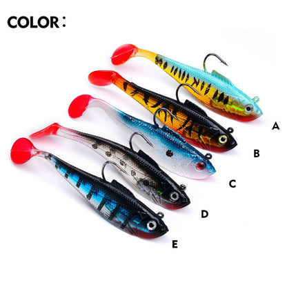 PROBEROS DW6085 Sea Bass Leadfish Soft Lure T-Tail Software Baits Sea Fishing Boat Fishing Bionic Lures, Size: 5cm/3.6g(Color D)
