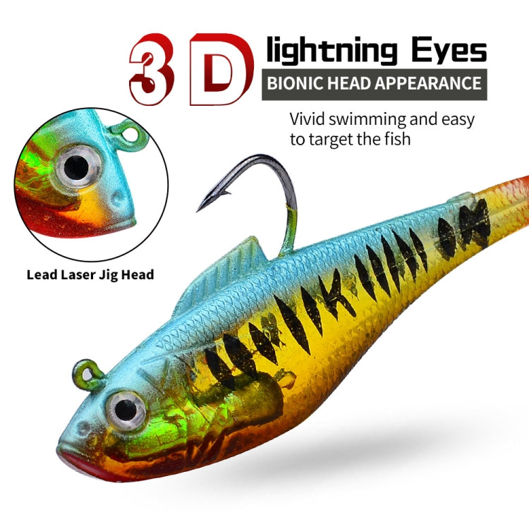 PROBEROS DW6085 Sea Bass Leadfish Soft Lure T-Tail Software Baits Sea Fishing Boat Fishing Bionic Lures, Size: 5cm/3.6g(Color B)
