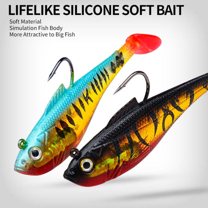 PROBEROS DW6085 Sea Bass Leadfish Soft Lure T-Tail Software Baits Sea Fishing Boat Fishing Bionic Lures, Size: 5cm/3.6g(Color B)