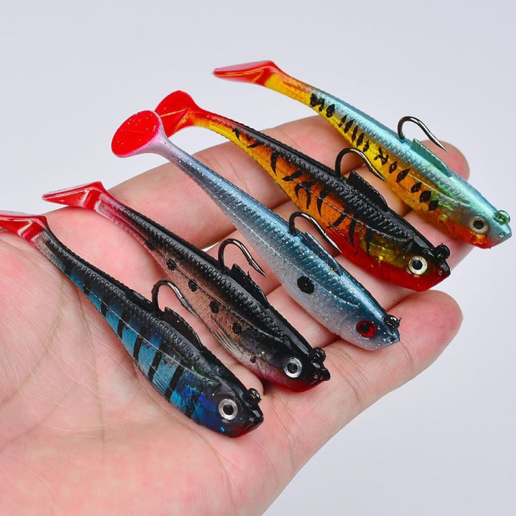 PROBEROS DW6085 Sea Bass Leadfish Soft Lure T-Tail Software Baits Sea Fishing Boat Fishing Bionic Lures, Size: 8cm/9.5g(Color B)
