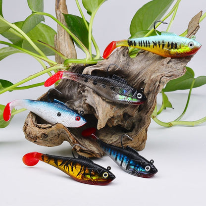 PROBEROS DW6085 Sea Bass Leadfish Soft Lure T-Tail Software Baits Sea Fishing Boat Fishing Bionic Lures, Size: 5cm/3.6g(Color D)