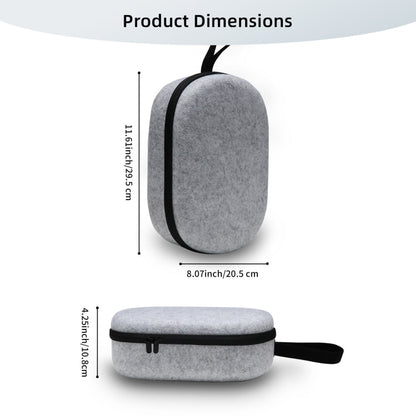 JYS-APP001 For Apple Vision Pro Headset Storage Bag VR Glasses Anti-Scrape Portable Bag, Color: Gray Linen