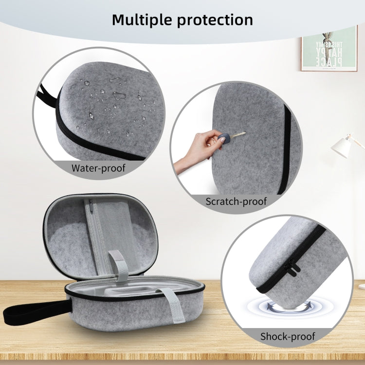 JYS-APP001 For Apple Vision Pro Headset Storage Bag VR Glasses Anti-Scrape Portable Bag, Color: Gray Linen