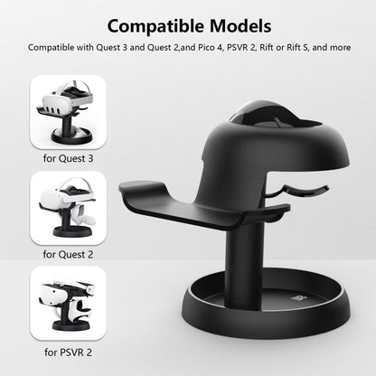 AMVR TYBP1 VR Desktop Storage Display Rack For Apple Vision Pro / Meta Quest 3 / Pico 4 / PlayStation VR 2(Black)