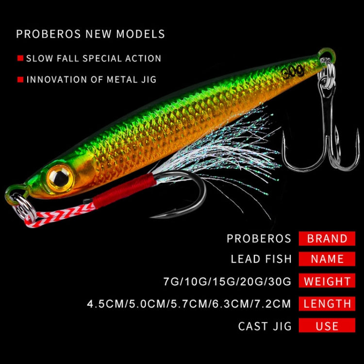 PROBEROS LF127 Long Casting Bait Small Leader Freshwater Sea Bass Fishing Warbler Spinnerbait, Size: 20g(Color A)