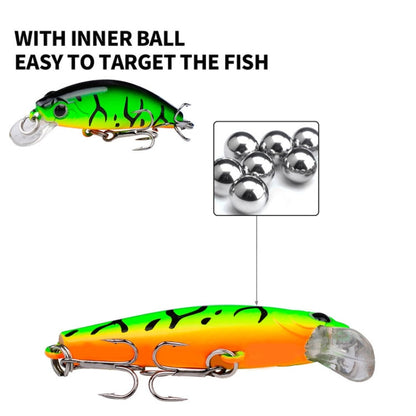 Leurre Minnow Coulant PROBEROS DW592, Longue Distance de Lancer, Faux Appât Bionique en Plastique Dur (Couleur B)