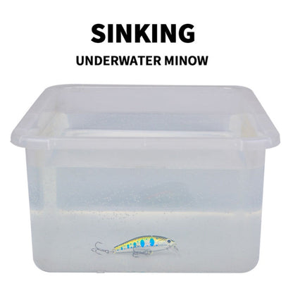 PROBEROS DW592 Sinking Minnow Lure Long Casting Fake Bait Bionic Plastic Hard Bait(Color E)