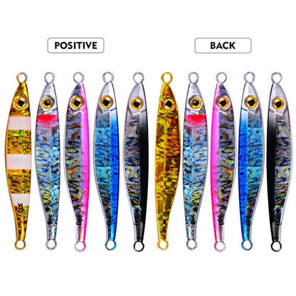 PROBEROS LF126 Leurre de pêche long casting en plomb, appâts de pêche en eau douce et mer, paillettes, Poids : 10 g (Couleur lumineuse A)