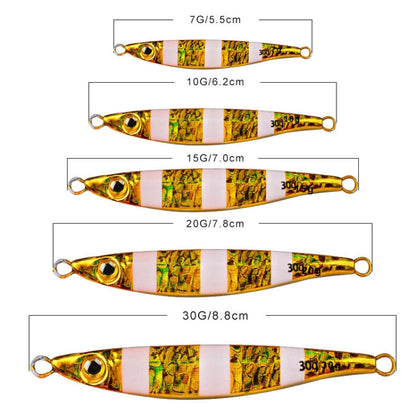PROBEROS LF126 Long Casting Lead Fish Bait Freshwater Sea Fishing Fish Lures Sequins, Weight: 15g(Color E)