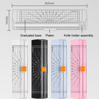 HUANMEI For A3 A4 A5 Paper Cutter With Pull-out Ruler DIY Small Portable Photo Die Cutting Machine(Black)
