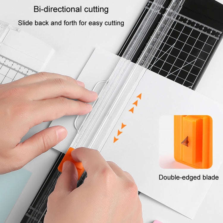 HUANMEI For A3 A4 A5 Paper Cutter With Pull-out Ruler DIY Small Portable Photo Die Cutting Machine(White)