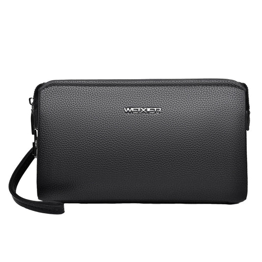 WEIXIER W125 Pochette Homme à Mot de Passe avec Fermeture Éclair Étui pour Téléphone Professionnel (Noir)