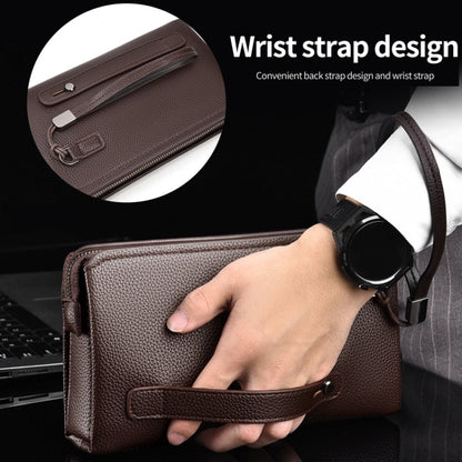 WEIXIER W125 Men Clutch Bag Password Zipper Business Phone Case(Black)