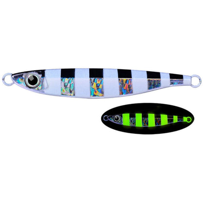 PROBEROS LF121 Fast Sinking Laser Boat Fishing Sea Fishing Lure Iron Plate Bait, Weight: 21g(Luminous Color E)
