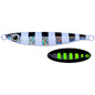 PROBEROS LF121 Fast Sinking Laser Boat Fishing Sea Fishing Lure Iron Plate Bait, Weight: 80g(Luminous Color E)