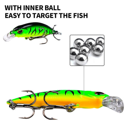 PROBEROS DW577 8003 Hook 5.3cm 4.6g Sinking Minnow Lure Long Casting Bionic Plastic Hard Bait Fishing Tackle(Color F)