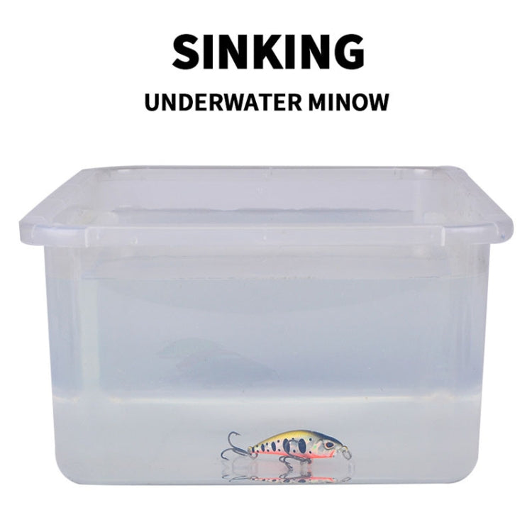 PROBEROS DW577 8003 Hook 5.3cm 4.6g Sinking Minnow Lure Long Casting Bionic Plastic Hard Bait Fishing Tackle(Color A)