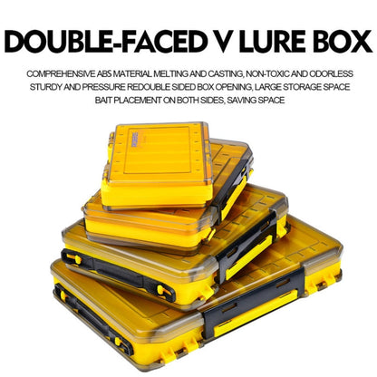 PROBEROS H1000 Double Sided Lure Box Handheld Double Layer Storage Case For Bait Accessories, Style: A Model(Yellow)
