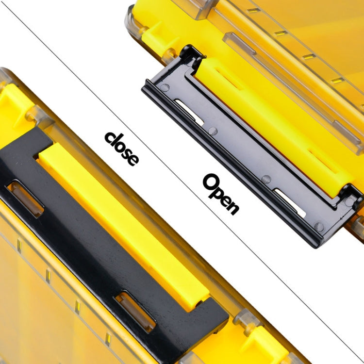 PROBEROS H1000 Double Sided Lure Box Handheld Double Layer Storage Case For Bait Accessories, Style: A Model(Yellow)