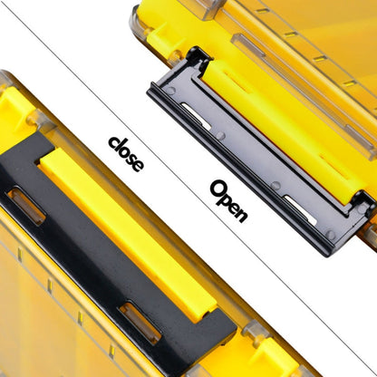 PROBEROS H1000 Double Sided Lure Box Handheld Double Layer Storage Case For Bait Accessories, Style: C Model(Yellow)