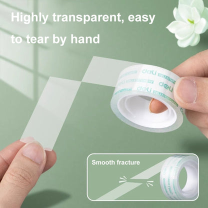 8 Rolls Wide 1.8cm x Length 27.3m Deli Small High Viscosity Office Transparent Tape Student Stationery Tape