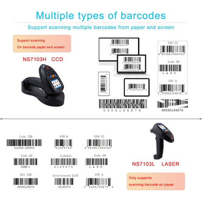 NEWSCAN 1D Laser  Wireless Barcode Reader Scanner Data Collector With 2.2-Inch LCD Screen