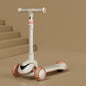 Trottinette Enfant Pliable Multifonctionnelle XOEYU K8 avec Musique et Lumières, Couleur: Rose Simple