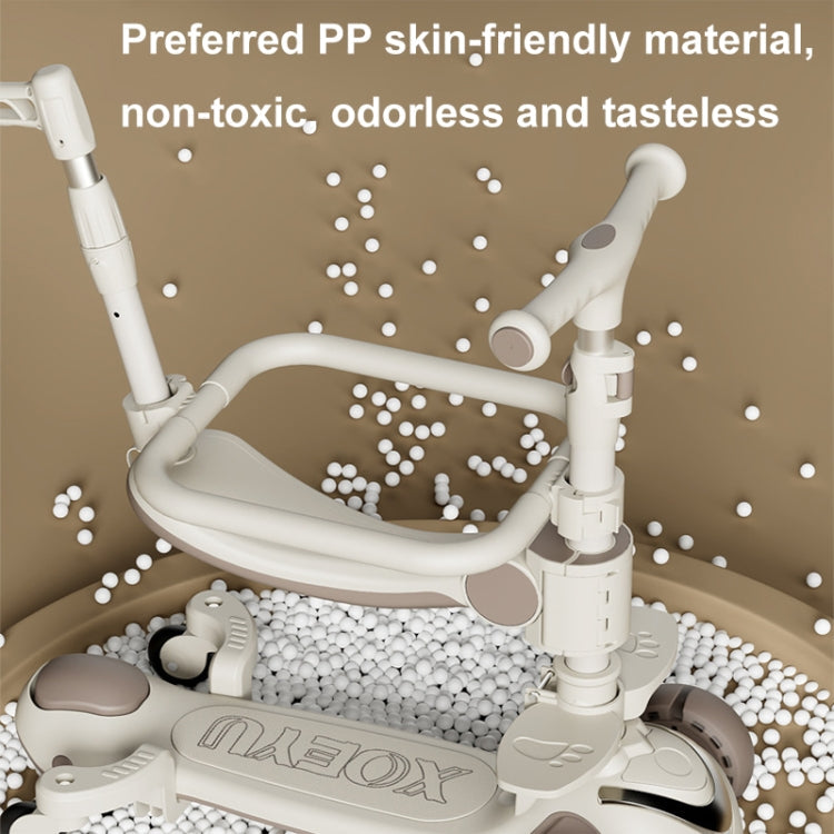 XOEYU K8 Multifunctional Adjustable Folding Children Scooter with Music and Lights, Color: 3-in-1 Blue