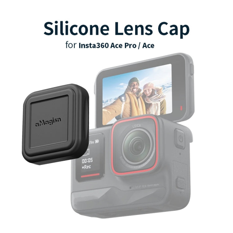 For Insta360 Ace aMagisn Silicone Lens Cap Protective Cover Sports Camera Accessories