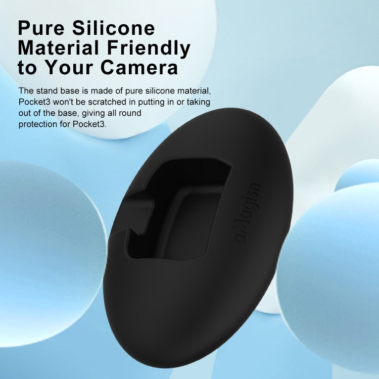 For DJI Osmo Pocket 3 aMagisn Desktop Silicone Base Car Sports Camera Accessories(Base+Double-sided Glue)