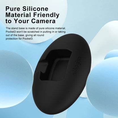For DJI Osmo Pocket 3 aMagisn Desktop Silicone Base Car Sports Camera Accessories(Base+Double-sided Glue)
