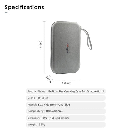 For DJI Osmo Action 4 aMagisn Medium Storage Pack Protection Movement Camera Accessories